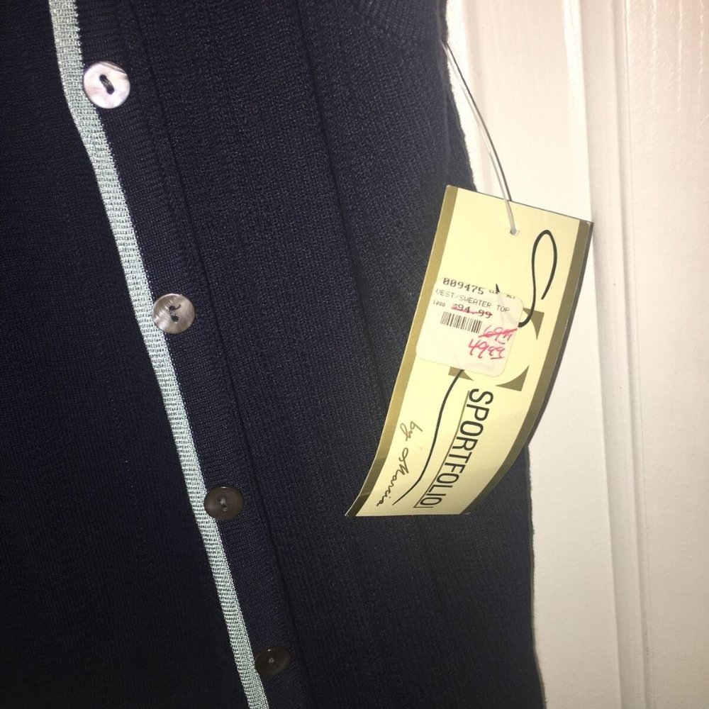 Sportfolio by Marcia Sweater Vest Womens Medium - Picture 4 of 5